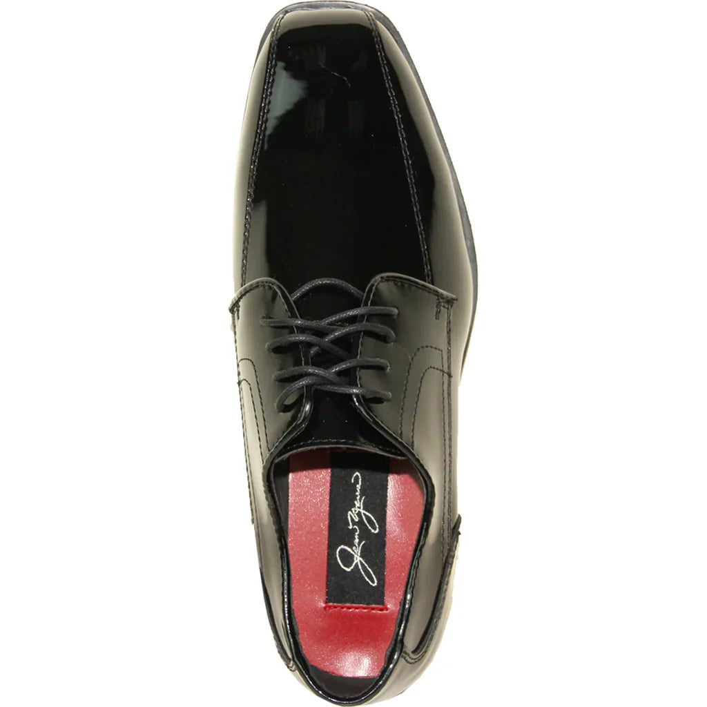 JEAN YVES Men Dress Shoe JY02 Oxford Formal Tuxedo for Prom & Wedding Shoe Black Patent