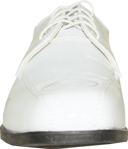 JEAN YVES Men Dress Shoe JY02 Oxford Formal Tuxedo for Prom & Wedding Shoe White Patent