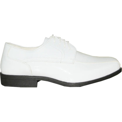 JEAN YVES Men Dress Shoe JY02 Oxford Formal Tuxedo for Prom & Wedding Shoe White Patent