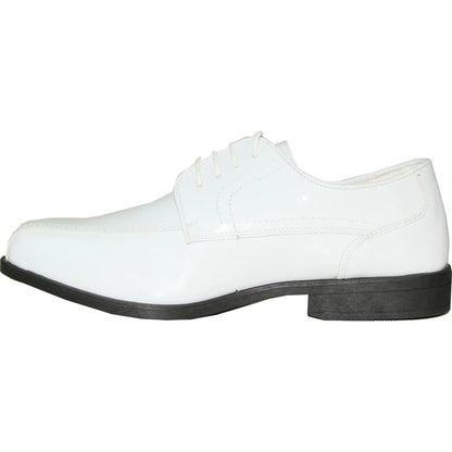 JEAN YVES Men Dress Shoe JY02 Oxford Formal Tuxedo for Prom & Wedding Shoe White Patent