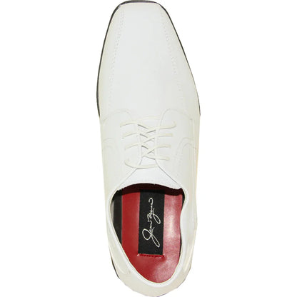 JEAN YVES Men Dress Shoe JY02 Oxford Formal Tuxedo for Prom & Wedding Shoe White Patent