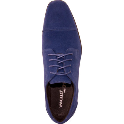 VANGELO Men Dress Shoe KING-4 Oxford Formal Tuxedo for Prom and Wedding Royal Blue