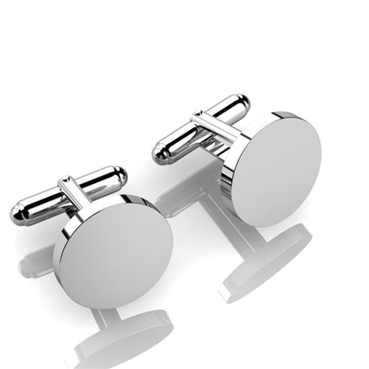 Classic Round Sterling Silver Cufflinks By Krysaliis