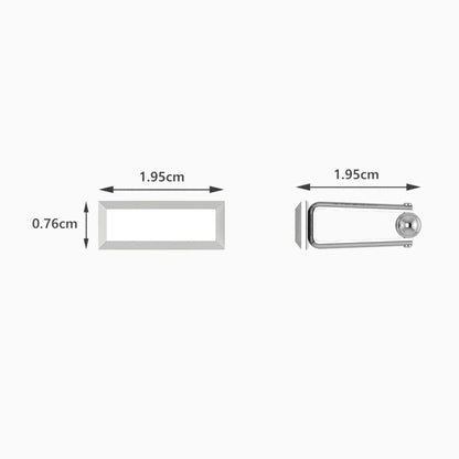 Rectangle Edged Sterling Silver Cufflinks by Krysaliis