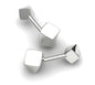 Cube Sterling Silver Cufflinks by Krysaliis