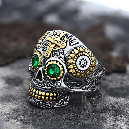 Kapala Stainless Steel Sugar Skull Ring