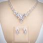 Eloise - Freshwater Pearl and Cubic Zirconia Bridal Jewelry Set - Available in Silver and Rose Gold
