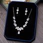 Irene - Silver Cubic Zirconia and Pearl Bridal Jewelry Set