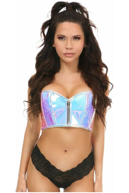 Lavish Blue/Purple Holo Short Bustier Top