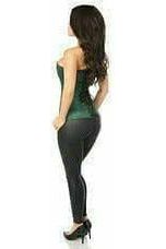 Lavish Dark Green Brocade Corset
