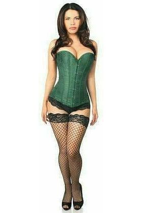 Lavish Dark Green Brocade Corset