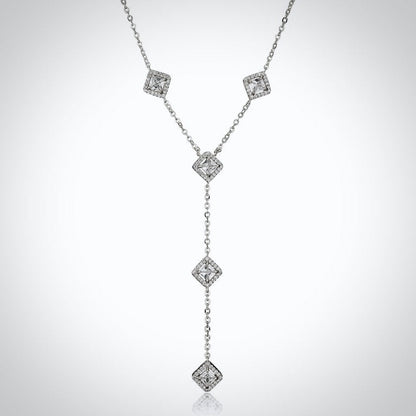Dala - Lariat Style CZ Bridal Necklace