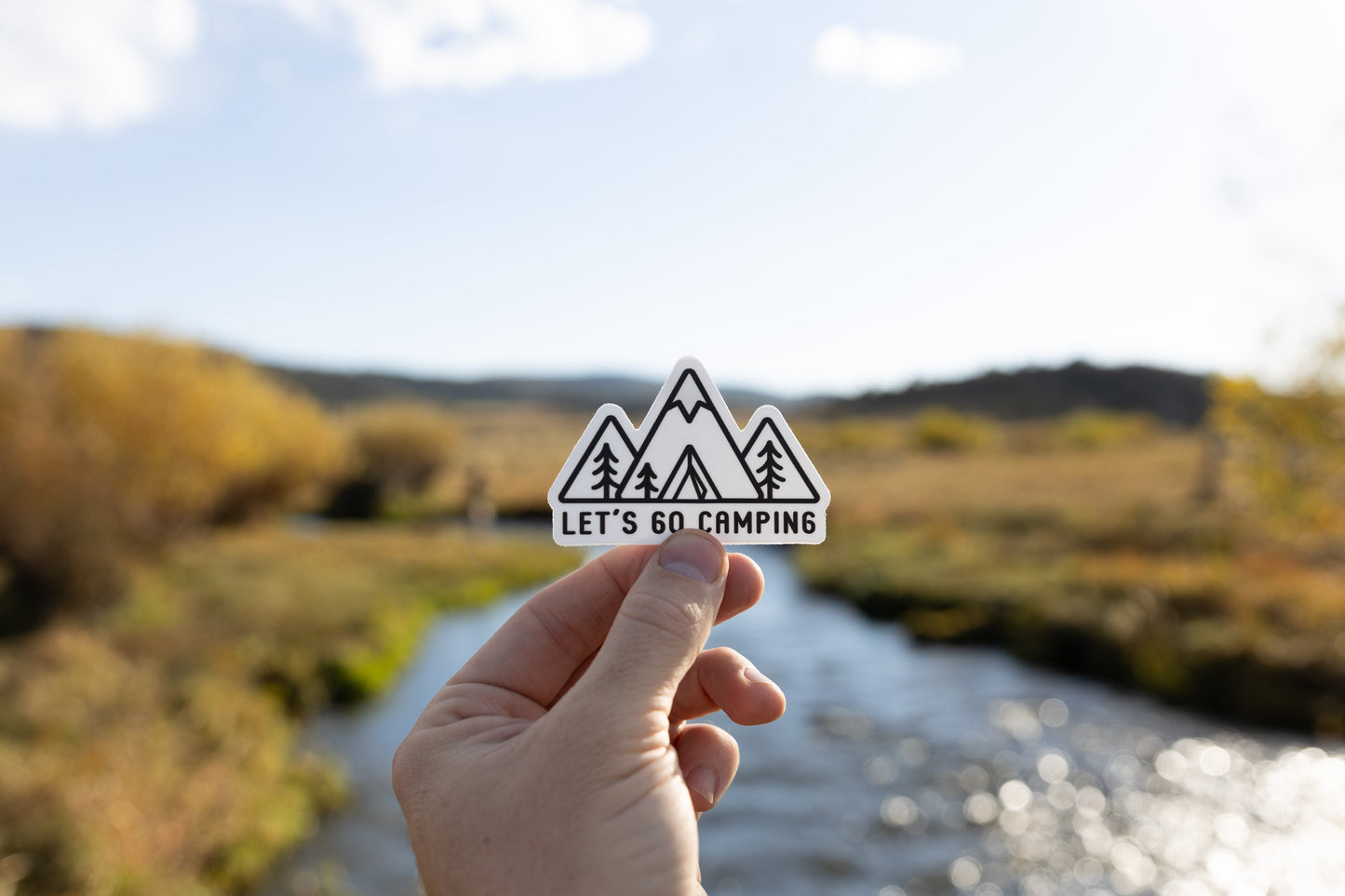 Lets Go Camping Sticker