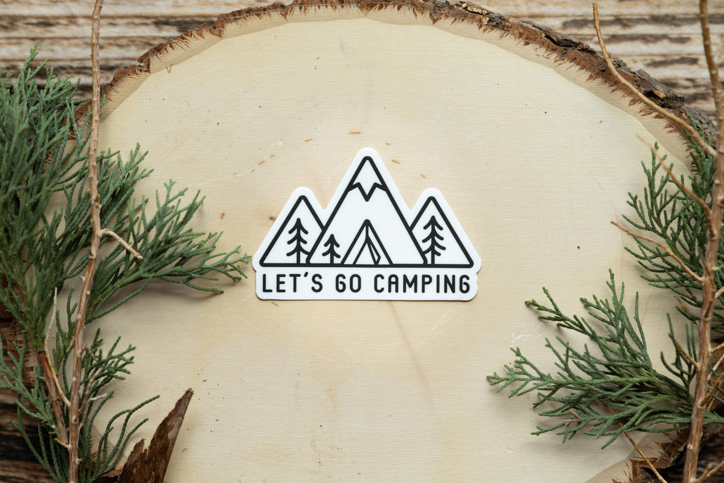 Lets Go Camping Sticker