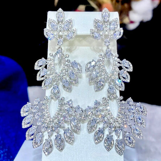 Trinity - Luxury Cubic Zirconia Bridal Earrings