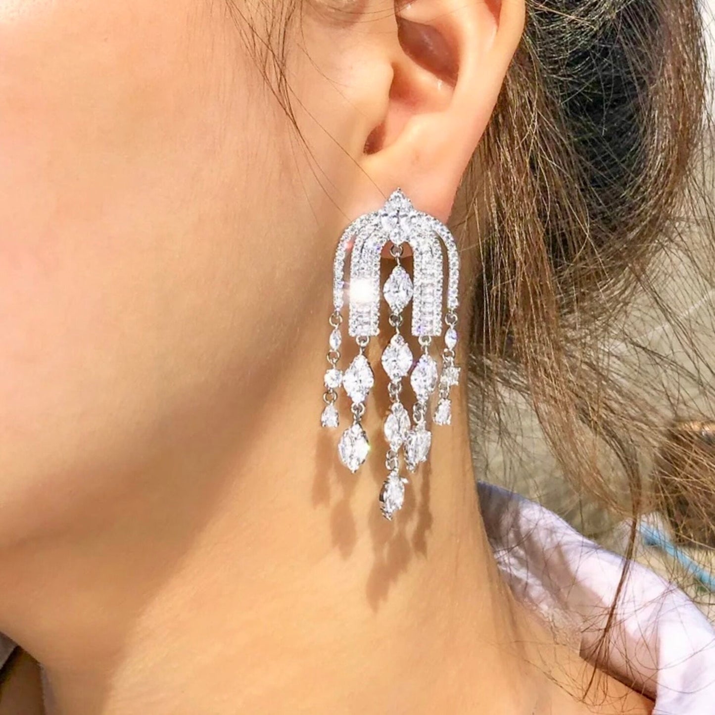 Sheena - Luxury Cubic Zirconia Bridal Earrings