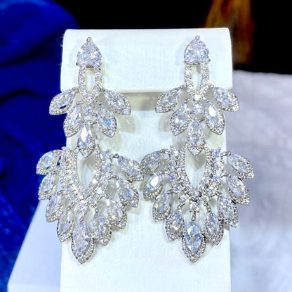 Trinity - Luxury Cubic Zirconia Bridal Earrings