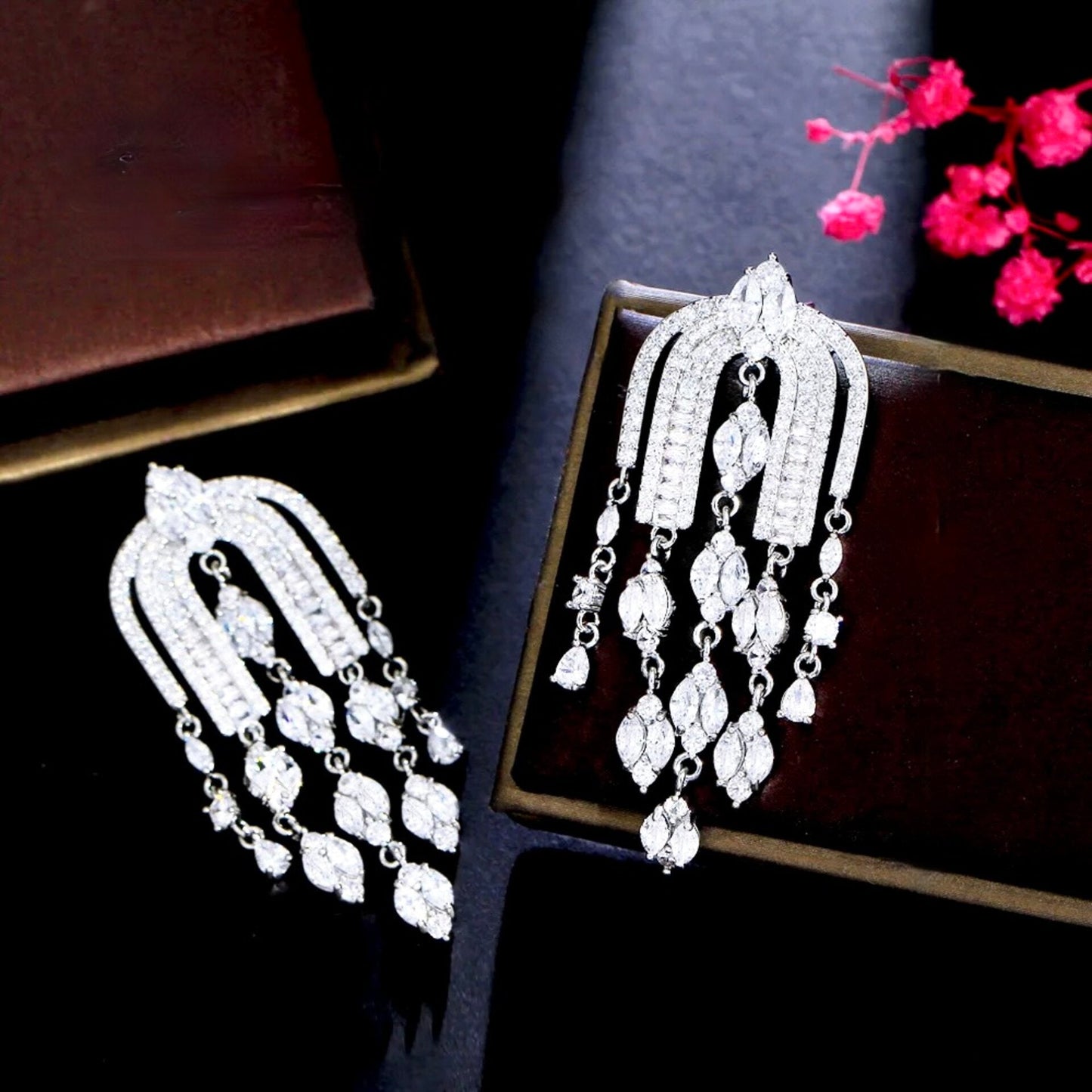 Sheena - Luxury Cubic Zirconia Bridal Earrings