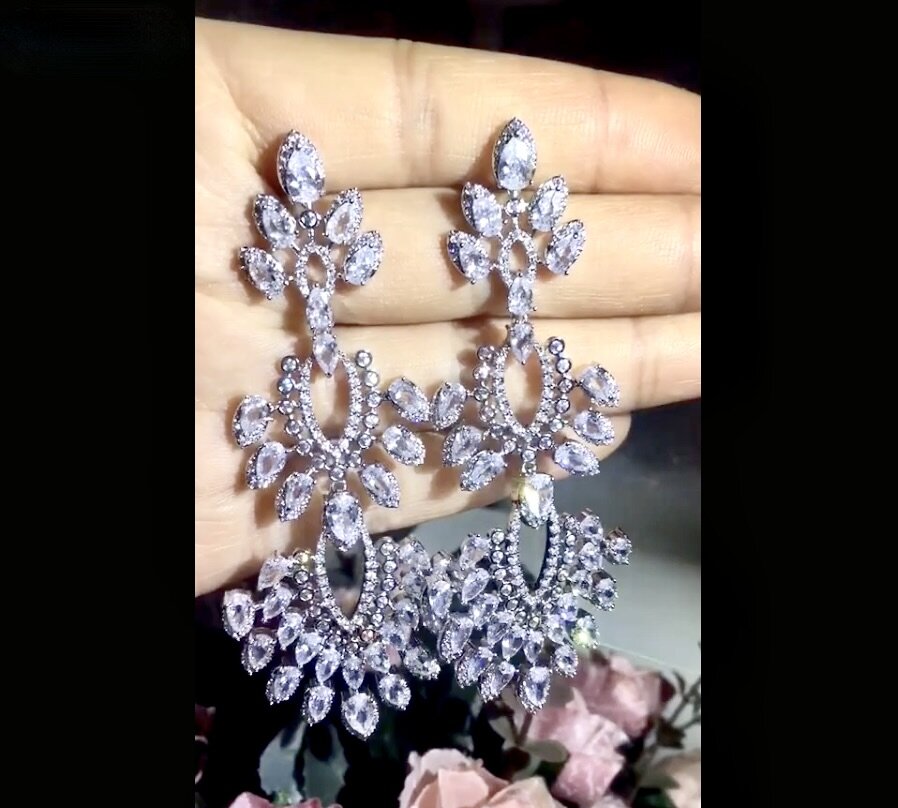 Trinity - Luxury Cubic Zirconia Bridal Earrings