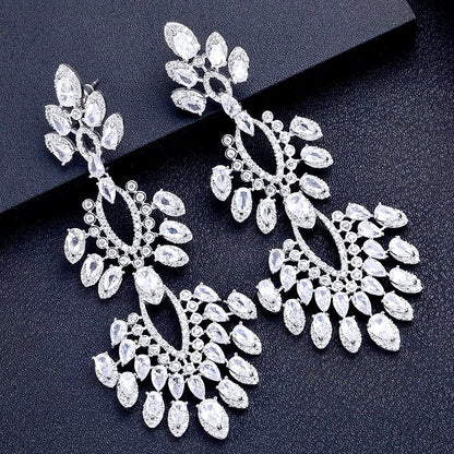 Trinity - Luxury Cubic Zirconia Bridal Earrings