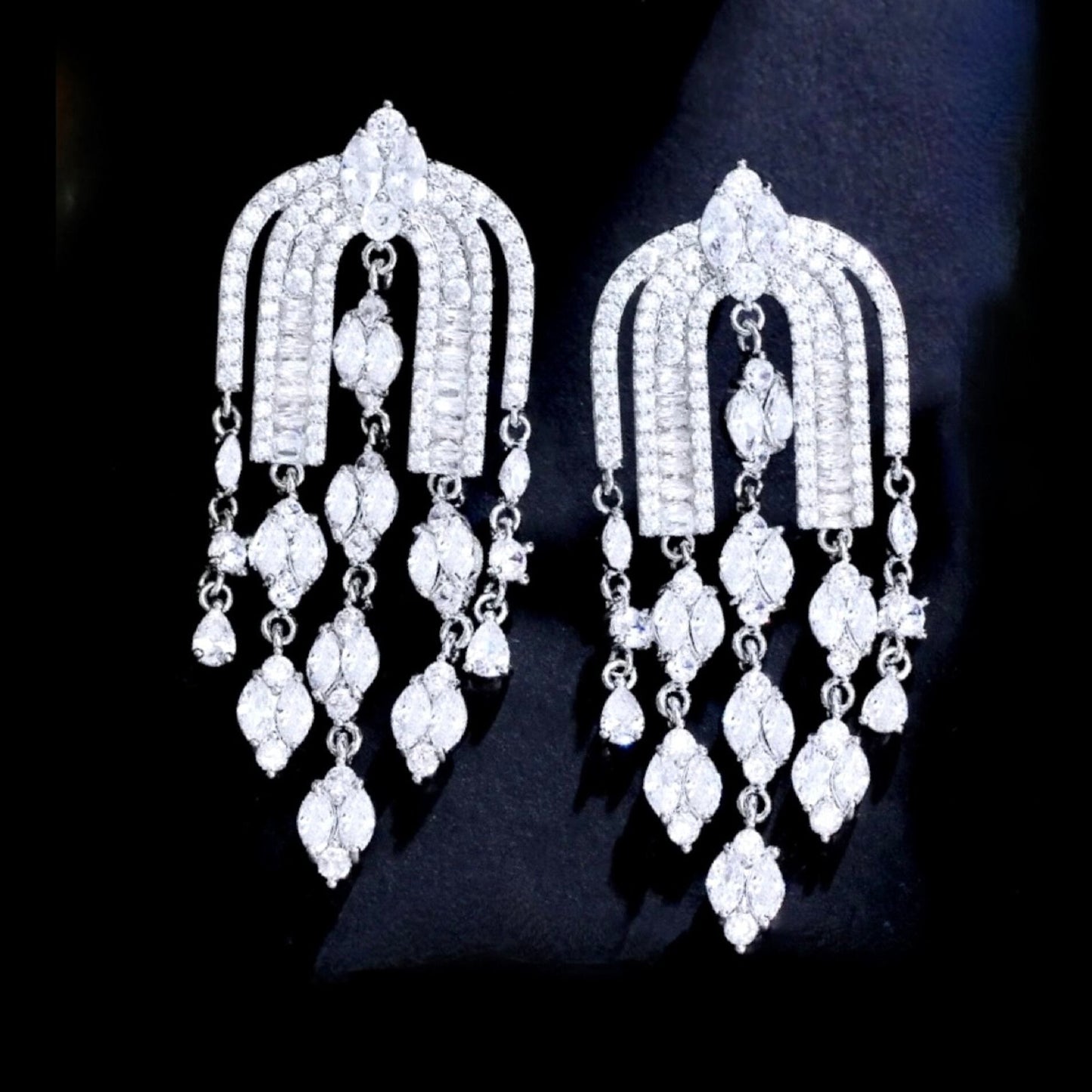 Sheena - Luxury Cubic Zirconia Bridal Earrings