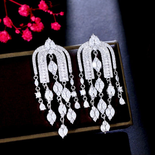 Sheena - Luxury Cubic Zirconia Bridal Earrings