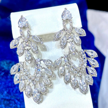 Trinity - Luxury Cubic Zirconia Bridal Earrings