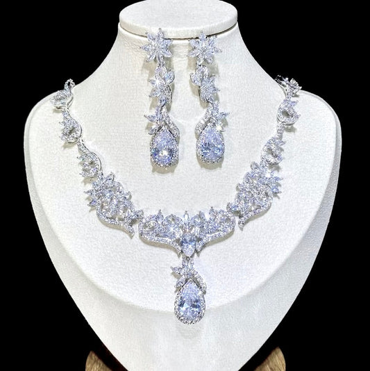 Odyssey - Silver Cubic Zirconia Bridal Jewelry Set