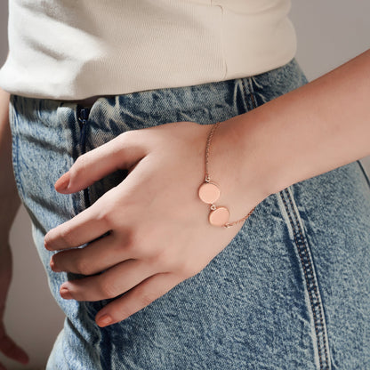Mysha Personalized Eternal Dual Initial Circle Bracelet