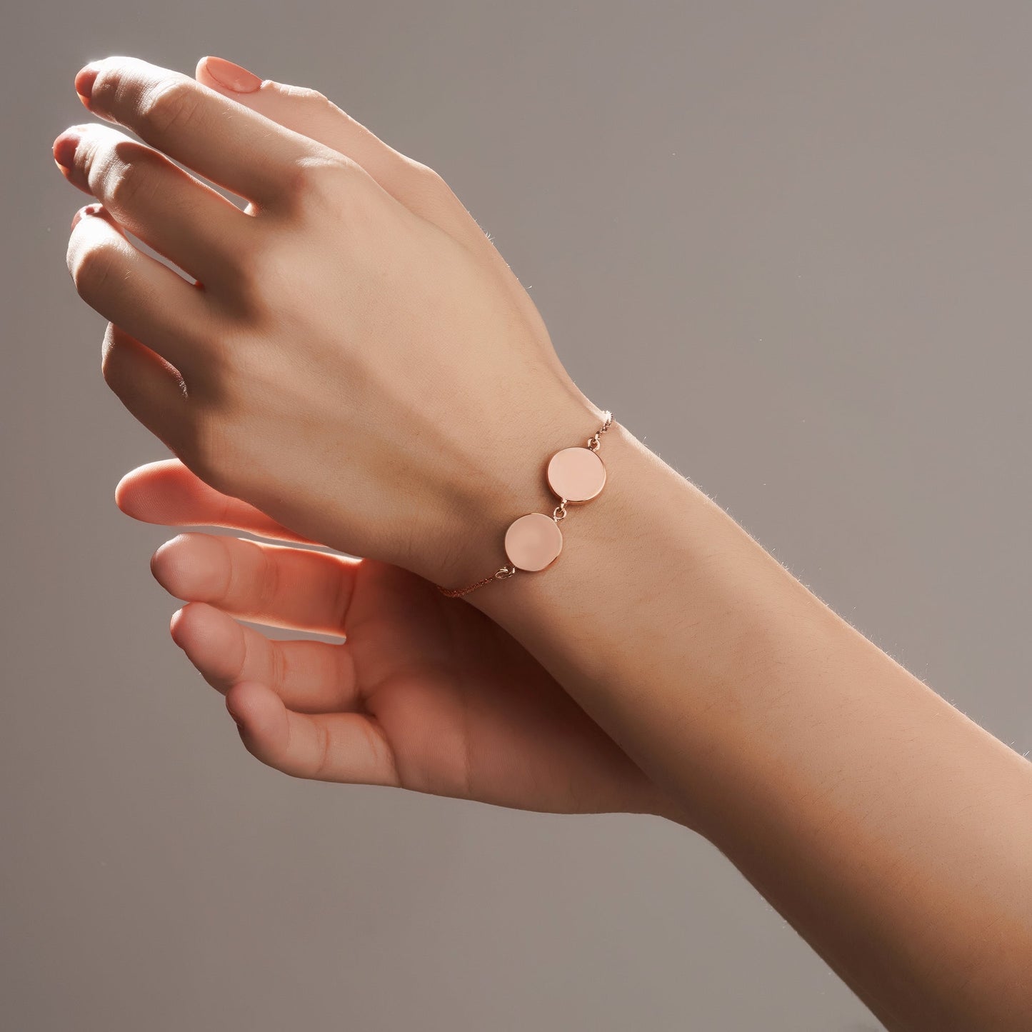 Mysha Personalized Eternal Dual Initial Circle Bracelet