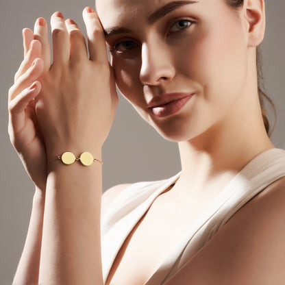 Mysha Personalized Eternal Dual Initial Circle Bracelet
