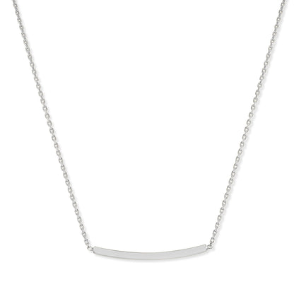Mysha Personalized Curved Bar Pendant & Bracelet Set