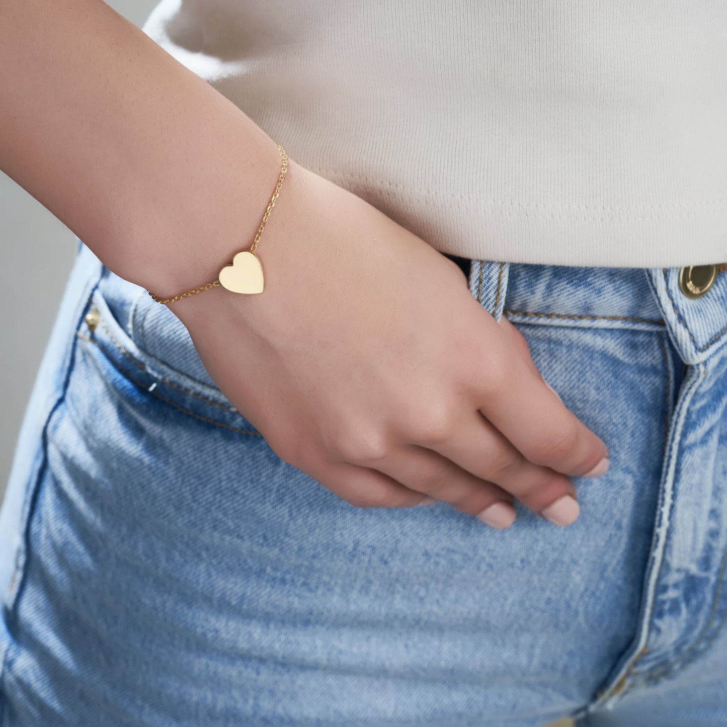 Mysha Personalized Serenade Heart Bracelet