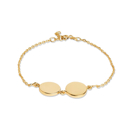 Mysha Personalized Eternal Dual Initial Circle Bracelet