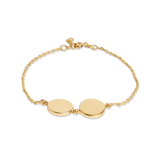 Mysha Personalized Eternal Dual Initial Circle Bracelet