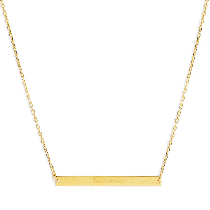 Mysha Personalized Bar of Strength Pendant and Bracelet Set