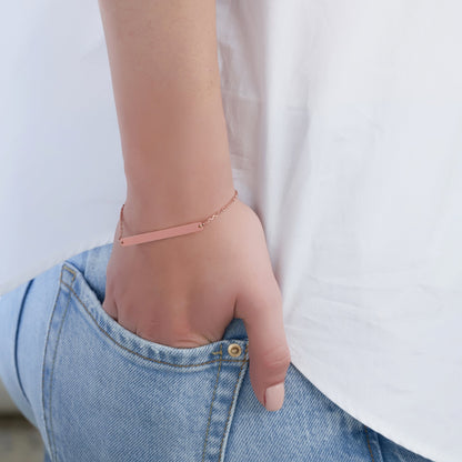 Mysha Personalized Bar of Strength Bracelet