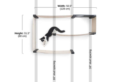 Cat Maze Wall - 3 Tier Cat Tree