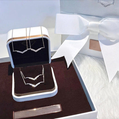 Morena - Minimalist 925 Sterling Silver CZ Bridal Necklace