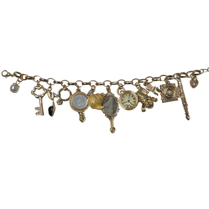 Mirror Mirror Fantasy Gold Charm Bracelet | Fairytale Jewelry