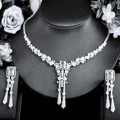 Arissa - Luxury Silver Cubic Zirconia Bridal Jewelry Set