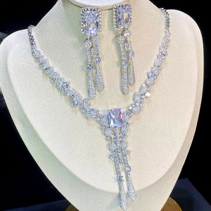 Arissa - Luxury Silver Cubic Zirconia Bridal Jewelry Set