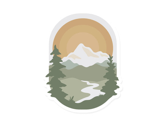 Mountain Morning Sticker
