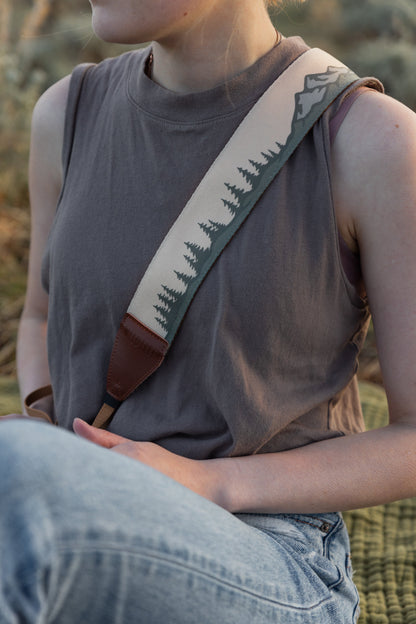 Mt and Trees Landscape Camera Strap