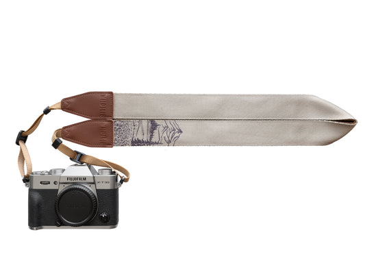 MT flower Brown Camera Strap