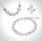 "Violet" - Sterling Silver and Natural Pearl 3-Piece Bridal Jewelry Set - More Colors