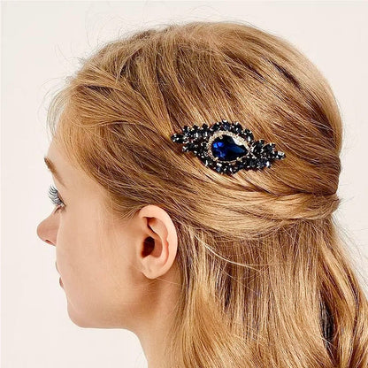 "Bluebell" - Navy Blue Crystal Bridal Hair Comb