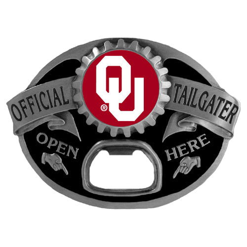 Oklahoma Sooners Tailgater Belt Buckle Bottle Opener