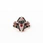 Only Death Can Separate Us Coffin Cut Diamond Wedding Rings