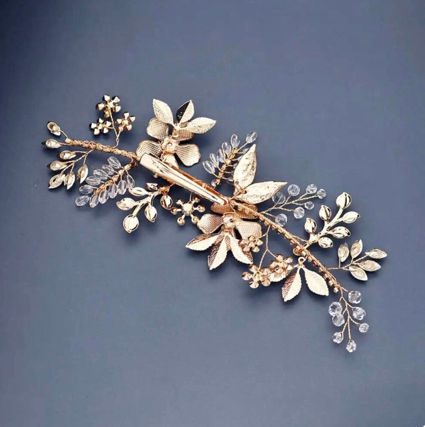 "Rosemary" - Gold Opal Bridal Hair Clip